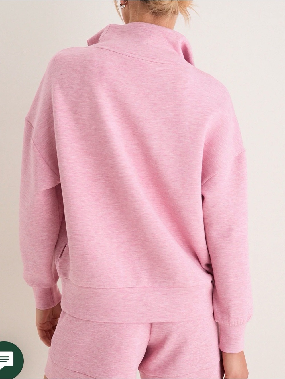 Varley Heather Pink Half-Zip Pullover - Picture 3 of 6
